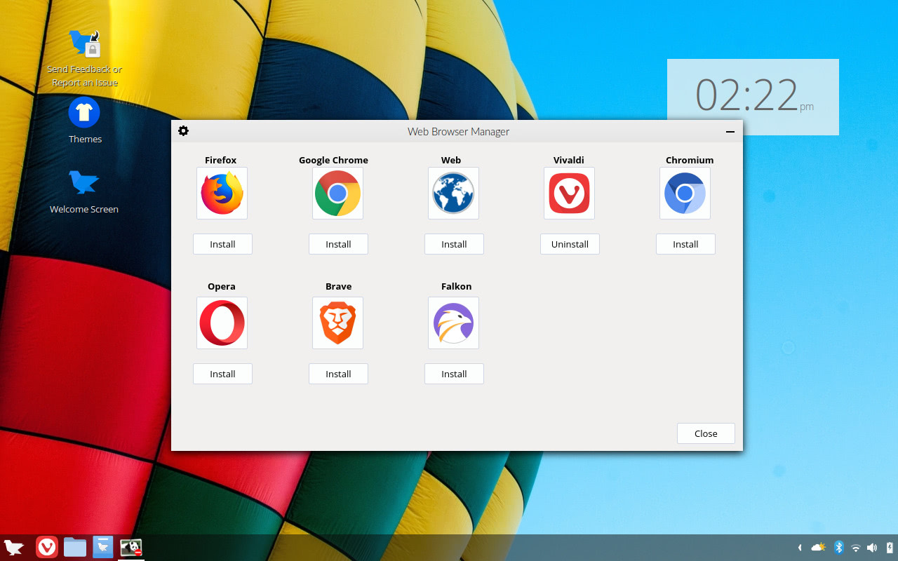 Browser Manager in Feren OS